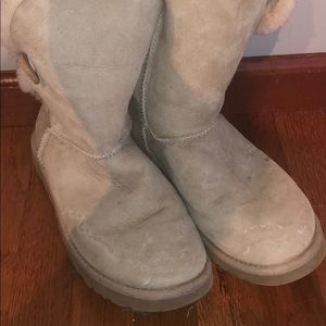 UGG Cream Bailey Button Boots